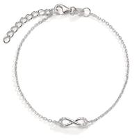 Armband Silber Zirkonia rhodiniert Infinity 16-19 cm verstellbar-589389