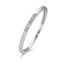 Memory Ring 750/18 K Weissgold Diamant 0.05 ct, 3 Steine, w-si-589822