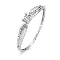 Solitär Ring 750/18 K Weissgold Diamant 0.02 ct, w-si-589827