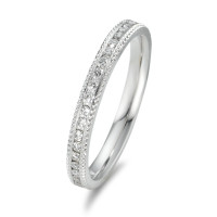 Memory Ring 750/18 K Weissgold Diamant 0.41 ct, 41 Steine, w-si