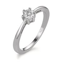 Solitär Ring 750/18 K Weissgold Diamant 0.25 ct-590194