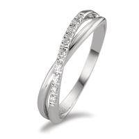Fingerring 750/18 K Weissgold Diamant 0.05 ct, 9 Steine, w-si-590783