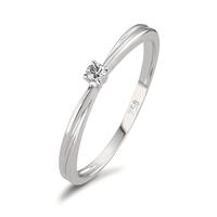 Solitär Ring 750/18 K Weissgold Diamant 0.03 ct, w-si-590792