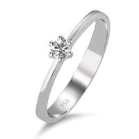 Solitär Ring 750/18 K Weissgold Diamant 0.10 ct, w-si-590794