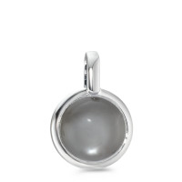 Anhänger Silber Mondstein grau rhodiniert Ø12.5 mm-591178
