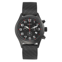 Uhr Edelstahl, Carbon schwarz IP beschichtet Ø44 mm-591597