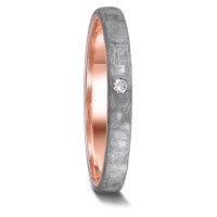 Love Ring 585/14 K Rotgold mit Grey Carbon und Diamant 0.02 ct-591739