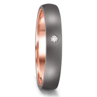 Love Ring 585/14 K Rotgold mit Tantal und Diamant 0.03 ct-591748