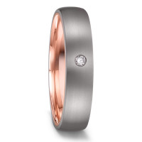 Love Ring 585/14 K Rotgold mit Titan und Diamant 0.04 ct-591753