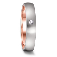 TeNo Love Ring 585/14 K Rotgold mit Edelstahl und Diamant 0.03 ct-591768