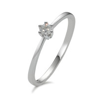 Solitär Ring 585/14 K Weissgold Diamant 0.10 ct-591948