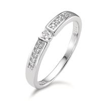 Fingerring 585/14 K Weissgold Diamant 0.12 ct-592306