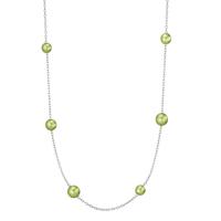 Halskette Candy aus Edelstahl mit Aluminium Pearls in Apple Green, 45cm