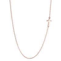Collier Silber rosé vergoldet Kreuz 40-43 cm verstellbar