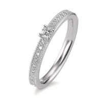 Solitär Ring 750/18 K Weissgold Diamant 0.16 ct-594933