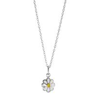 Halskette mit Anhänger Silber rhodiniert Blume 36-38 cm verstellbar-595465