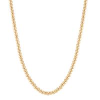 Halskette Bola Gold aus glänzenden Edelstahlkugeln Ø3mm, 39- 42 verstellbar-595603