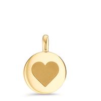 Charm-Anhänger Symbol Herz Gold aus Edelstahl glänzend Ø11 mm-595687