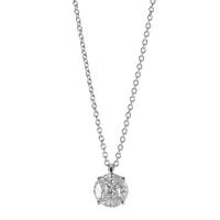 Collier 750/18 K Weissgold Diamant 0.28 ct 40-45 cm verstellbar-595738