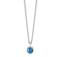 Halskette Joy Edelstahl mit Sky Blue Zirkonia, 42cm-595806