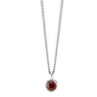 Halskette Joy Edelstahl mit Cherry Red Zirkonia, 42cm-595808