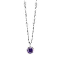 Halskette Joy Edelstahl mit Purple Rose Zirkonia, 42cm-595809