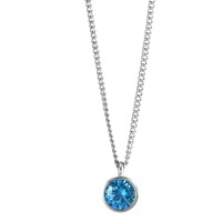 Halskette Joy Edelstahl mit Sky Blue Zirkonia, 42cm-595821