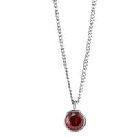 Halskette Joy Edelstahl mit Cherry Red Zirkonia, 42cm