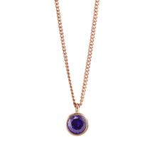 TeNo Halskette Joy Roségold aus Edelstahl mit Purple Rose Zirkonia, 42cm-595830