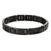 Armband Edelstahl schwarz IP beschichtet 21.5-23 cm verstellbar-596792