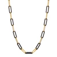 Halskette Soho Gold aus Edelstahl mit Carbon 45-48 cm verstellbar-596988