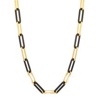 TeNo Halskette Soho Gold aus Edelstahl mit Carbon 45-48 cm verstellbar-596991