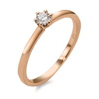 Solitär Ring 750/18 K Rotgold Diamant 0.15 ct, w-si