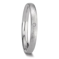 Love Ring Edelstahl mit Diamant 0.01 ct, eismattiert, 3.0mm-597522
