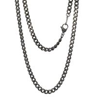 Essential Halskette M50 in Lava Grey aus mattiertem Edelstahl, 50 cm-597947