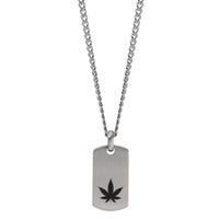 Signature Kette Cannabis Edelstahl emailliert 60 cm-598431