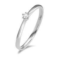 Solitär Ring 750/18 K Weissgold Diamant 0.035 ct, w-si-600381