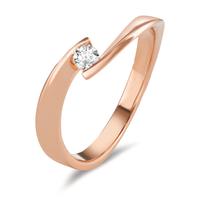 Fingerring 750/18 K Rotgold Diamant 0.09 ct, w-si-600394