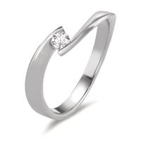 Fingerring 750/18 K Weissgold Diamant 0.09 ct, w-si-600395