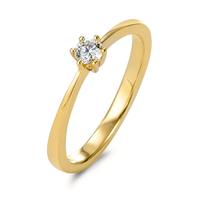 Solitär Ring 750/18 K Gelbgold Diamant 0.15 ct, w-si-600714