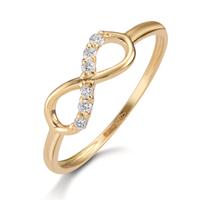 Fingerring 750/18 K Gelbgold Diamant 0.06 ct, 6 Steine, w-si Infinity-601605