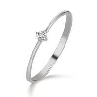 Solitär Ring 750/18 K Weissgold Diamant 0.05 ct, w-si-605624