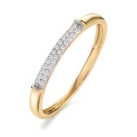 Memory Ring 750/18 K Gelbgold Diamant 0.04 ct, 25 Steine, w-si-605652