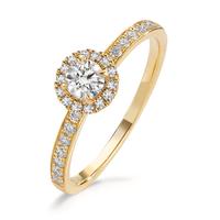 Memory Ring 750/18 K Gelbgold Diamant 0.50 ct, w-si Ø6.5 mm-605792