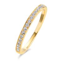 Memory Ring 750/18 K Gelbgold Diamant 0.20 ct, 17 Steine, w-si