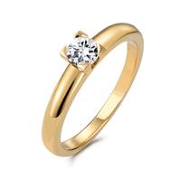 Solitär Ring 750/18 K Gelbgold Diamant 0.30 ct, w-si