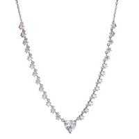 Halskette Silber Zirkonia rhodiniert Herz-606828
