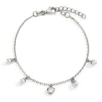 Armband Silber rhodiniert shining Pearls Herz 16-19 cm verstellbar-606995
