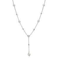 Y-Collier Silber Zirkonia rhodiniert shining Pearls 40-44 cm verstellbar