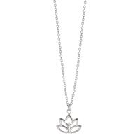 Collier Silber rhodiniert Lotusblume 40-44 cm verstellbar-607109